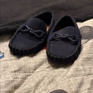 SHEIN Navy Blue Kids Moccasin Dress Shoes